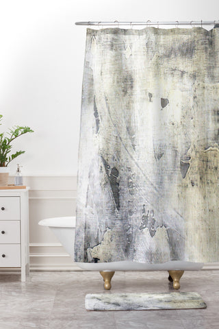 Triangle Footprint ws4c3 Shower Curtain And Mat