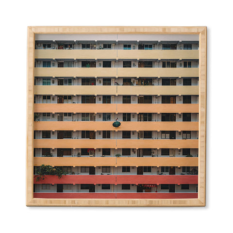 Tristan Zhou Gradient Building Framed Wall Art