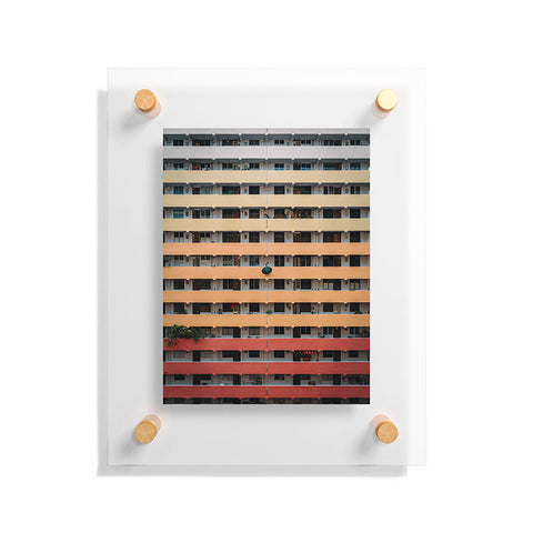 Tristan Zhou Gradient Building Floating Acrylic Print
