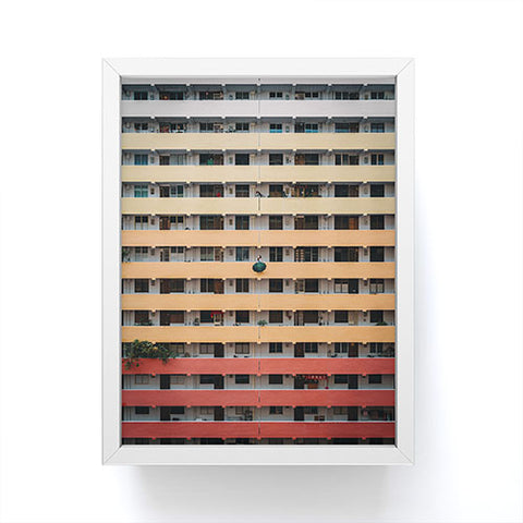 Tristan Zhou Gradient Building Framed Mini Art Print