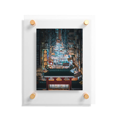 Tristan Zhou Hong Kong Market Street Floating Acrylic Print