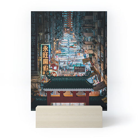 Tristan Zhou Hong Kong Market Street Mini Art Print