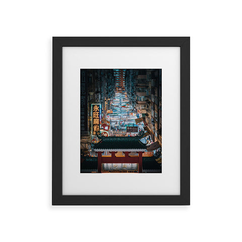 Tristan Zhou Hong Kong Market Street Framed Art Print