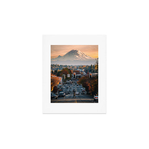 Tristan Zhou Mt Rainier Art Print
