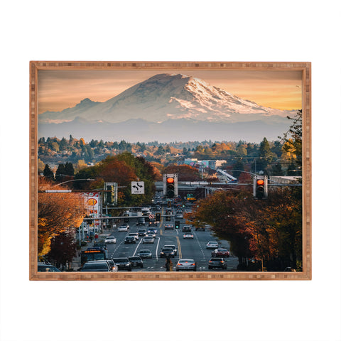 Tristan Zhou Mt Rainier Rectangular Tray