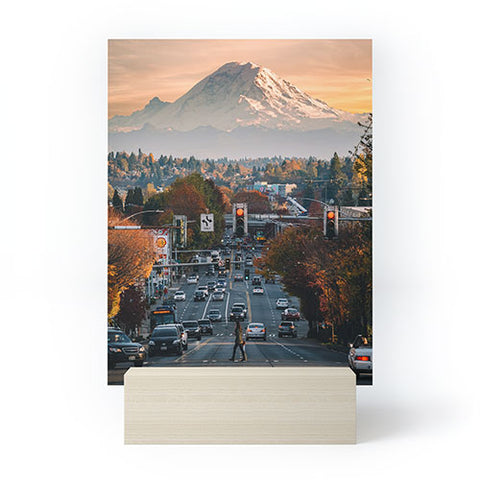 Tristan Zhou Mt Rainier Mini Art Print