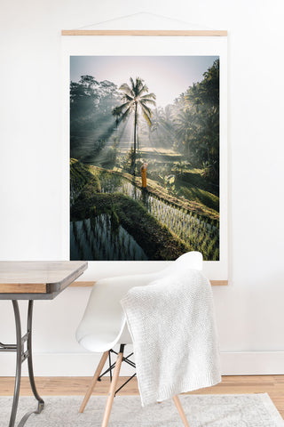 Tristan Zhou Rice Terrance Sunrise Art Print And Hanger