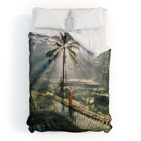 Tristan Zhou Rice Terrance Sunrise Duvet Cover