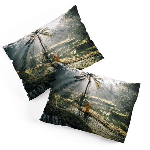 Tristan Zhou Rice Terrance Sunrise Pillow Shams