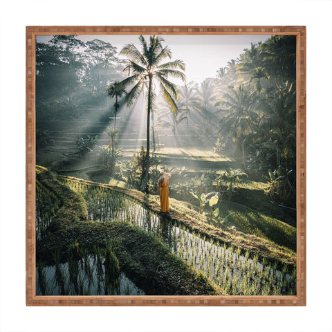 Tristan Zhou Rice Terrance Sunrise Square Tray