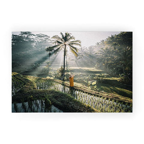 Tristan Zhou Rice Terrance Sunrise Welcome Mat