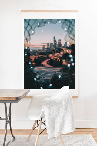 Tristan Zhou Seattle Cityscape Art Print And Hanger
