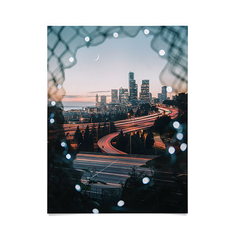 Tristan Zhou Seattle Cityscape Poster