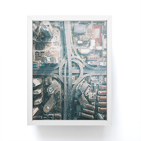 Tristan Zhou Shanghai Intersection Framed Mini Art Print