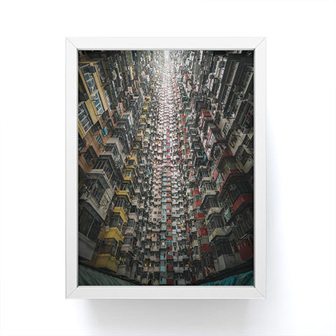 Tristan Zhou The Monster Building Framed Mini Art Print