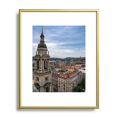 TristanVision Budapests Bell Tower Metal Framed Art Print