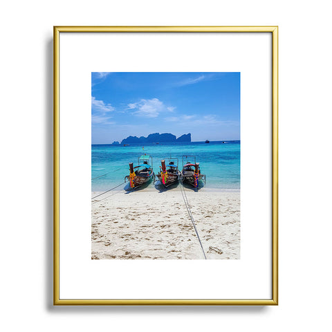 TristanVision Island Hopping on Longtails Metal Framed Art Print
