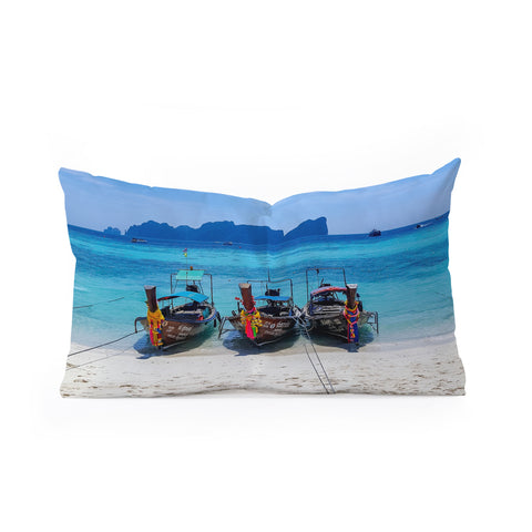 TristanVision Island Hopping on Longtails Oblong Throw Pillow