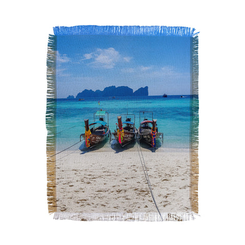 TristanVision Island Hopping on Longtails Throw Blanket