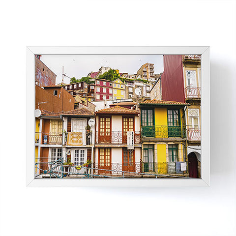 TristanVision Portuguese Neighborhood Framed Mini Art Print