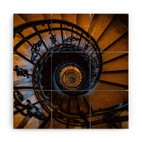 TristanVision Stairway to Budapest Wood Wall Mural
