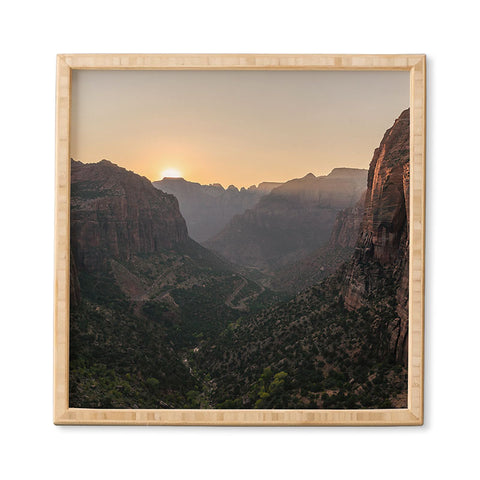 TristanVision Sunkissed Canyon Zion National Park Framed Wall Art