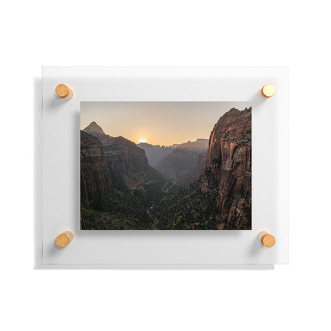 TristanVision Sunkissed Canyon Zion National Park Floating Acrylic Print