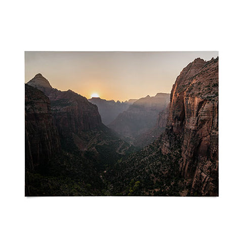 TristanVision Sunkissed Canyon Zion National Park Poster
