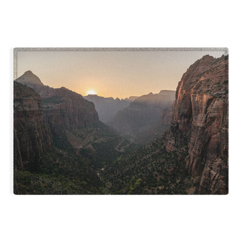 TristanVision Sunkissed Canyon Zion National Park Outdoor Rug