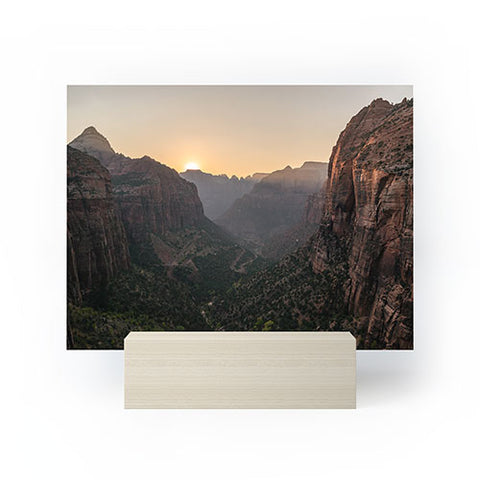 TristanVision Sunkissed Canyon Zion National Park Mini Art Print