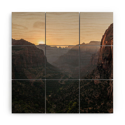 TristanVision Sunkissed Canyon Zion National Park Wood Wall Mural