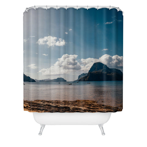 TristanVision Tropical Beach Philippines Paradise Shower Curtain