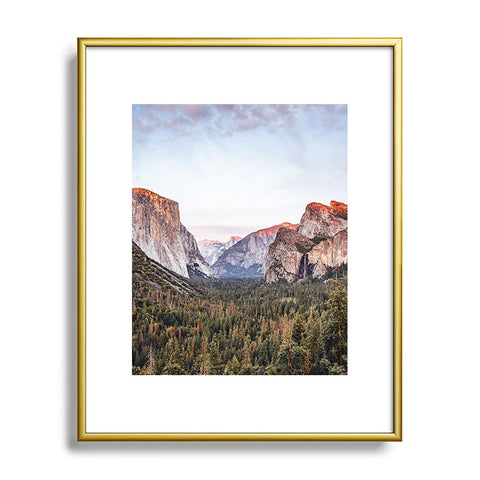 TristanVision Yosemite Tunnel View Sunset Metal Framed Art Print