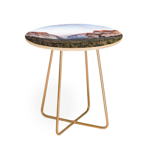 TristanVision Yosemite Tunnel View Sunset Round Side Table