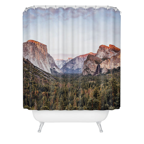 TristanVision Yosemite Tunnel View Sunset Shower Curtain