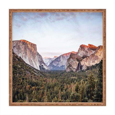 TristanVision Yosemite Tunnel View Sunset Square Tray