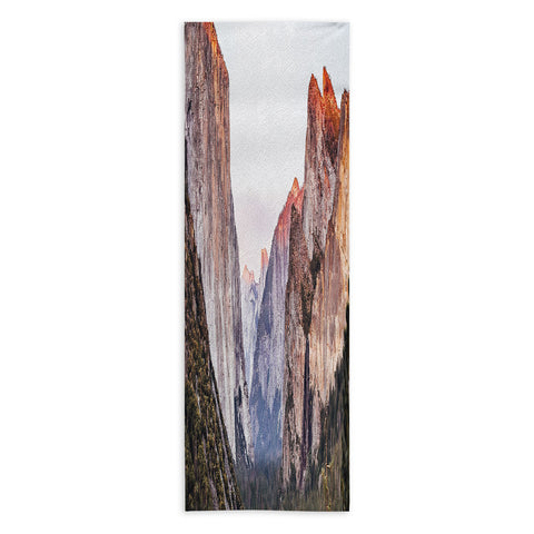 TristanVision Yosemite Tunnel View Sunset Yoga Towel