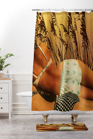 Tyler Varsell Beach Reeds Shower Curtain And Mat