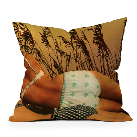 Tyler Varsell Beach Reeds Throw Pillow