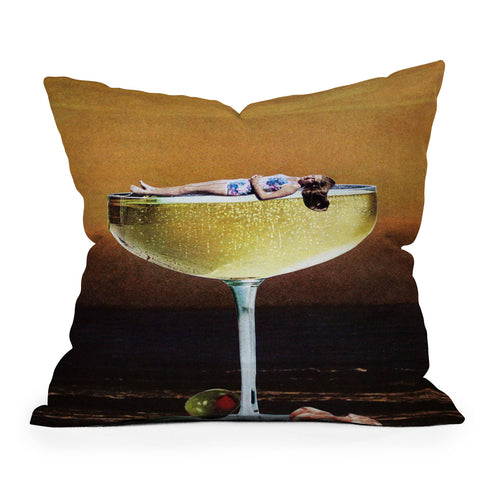 Tyler Varsell Champagne Sunset I Throw Pillow