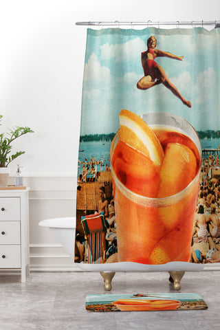 Tyler Varsell Flying High Shower Curtain And Mat
