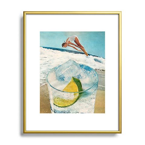 Tyler Varsell Rum on the Rocks Metal Framed Art Print