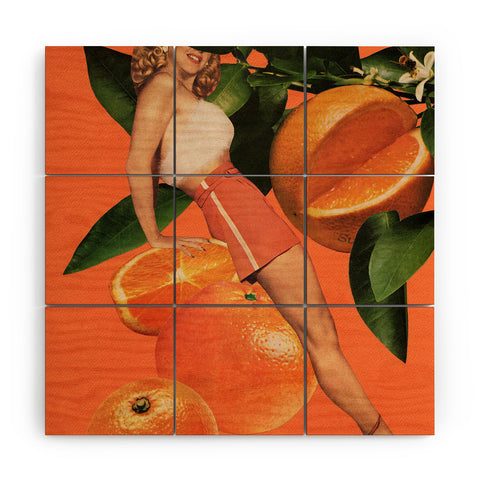 Tyler Varsell Vitamin C Orange Wood Wall Mural