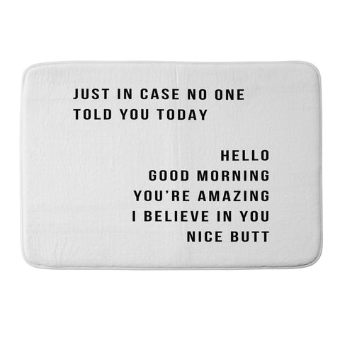 Typologie Paper Co Just In Case No One Told You T Memory Foam Bath Mat