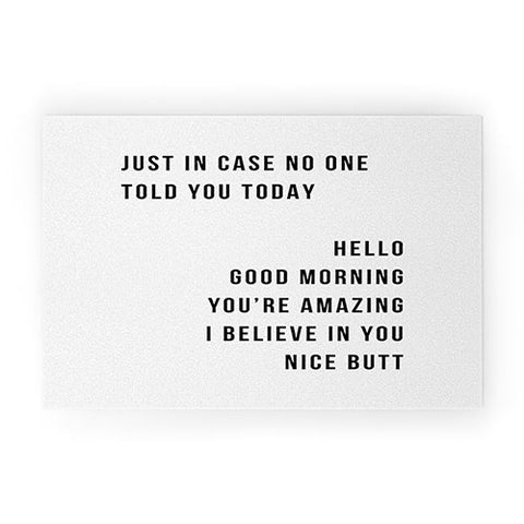 Typologie Paper Co Just In Case No One Told You T Welcome Mat