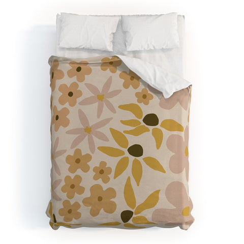 Urban Wild Studio black coffee morning tan Duvet Cover
