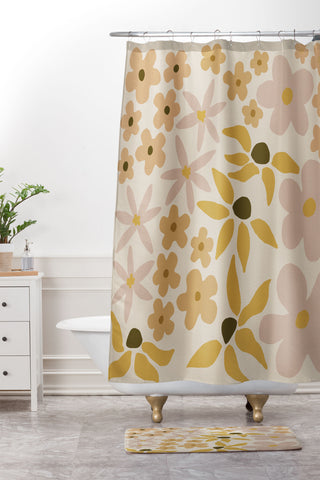 Urban Wild Studio black coffee morning tan Shower Curtain And Mat