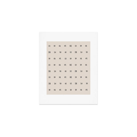 Urban Wild Studio desert check small charcoal Art Print