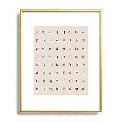 Urban Wild Studio desert check small charcoal Metal Framed Art Print