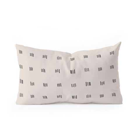 Urban Wild Studio desert check small charcoal Oblong Throw Pillow